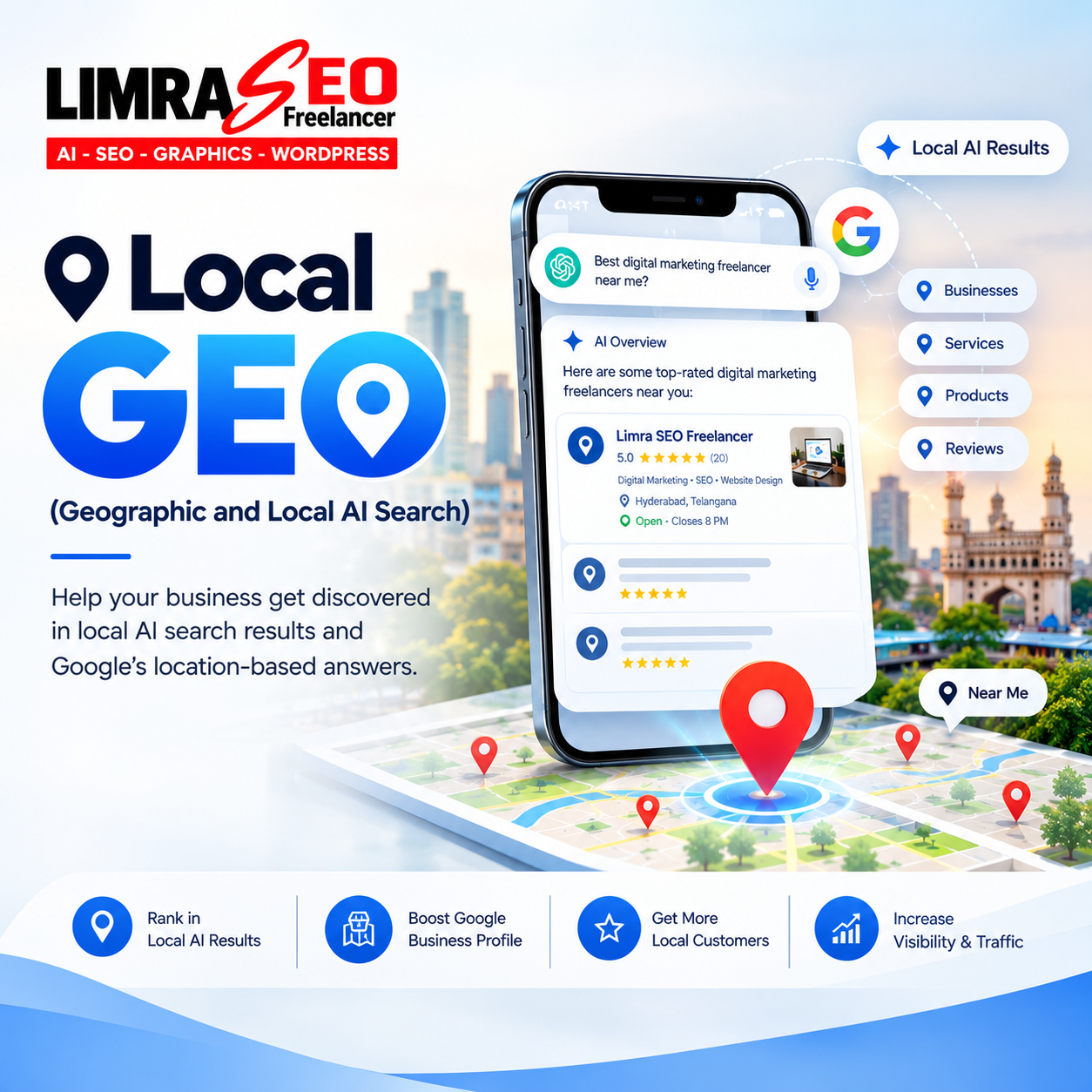 Local SEO Freelancer in Hyderabad for Google Maps GMB Local SEO